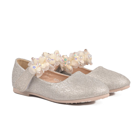 Girls Golden Fancy Pumps KD805