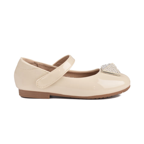 Girls Beige Formal Pumps kD806