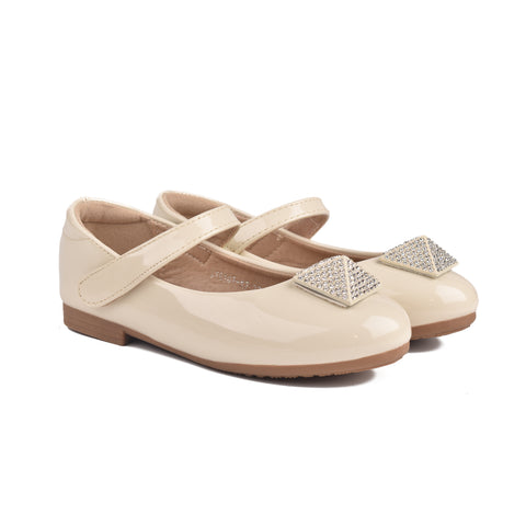 Girls Beige Formal Pumps kD806