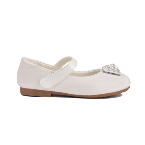 Girls White Casual Pumps KD806