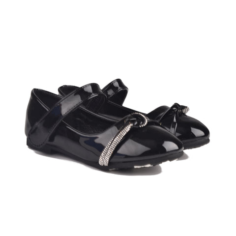 Girls Black Casual Pumps KD807