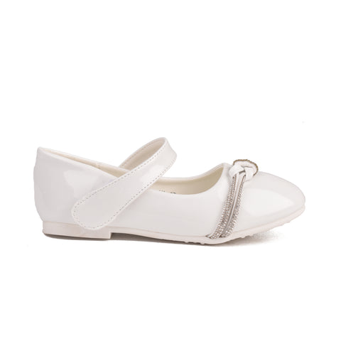 Girls White Casual Pumps KD807