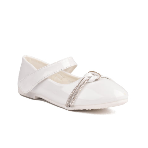 Girls White Casual Pumps KD807