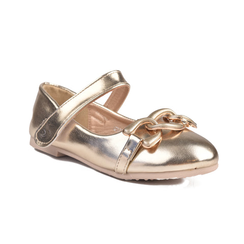Girls Golden Formal Pumps KD808