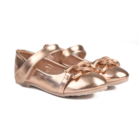 Girls Champagne Formal Pumps KD808