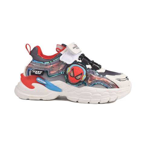 Boys Red Spiderman  LED Light Jogger KD702