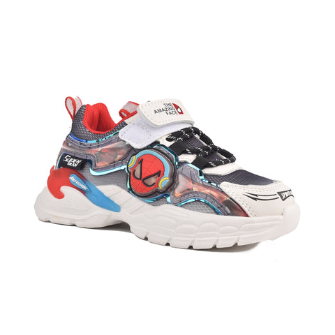 Boys Red Spiderman  LED Light Jogger KD702
