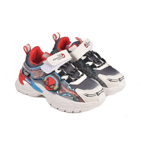 Boys Red Spiderman  LED Light Jogger KD702