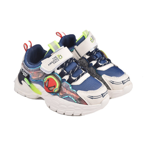 Boys Blue Spiderman LED Light Jogger KD702