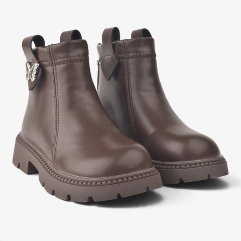 Girls Brown Long Boots KDJ589