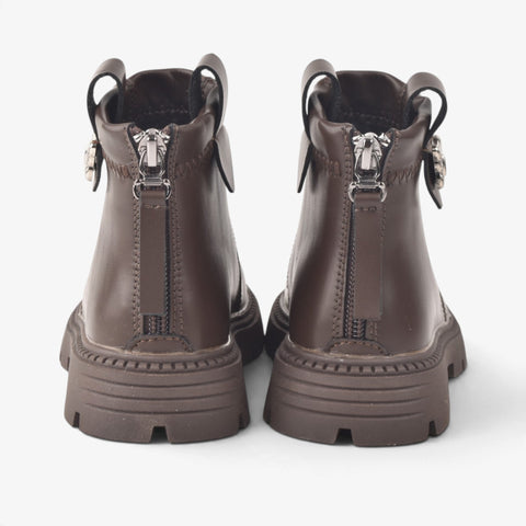 Girls Brown Long Boots KDJ589