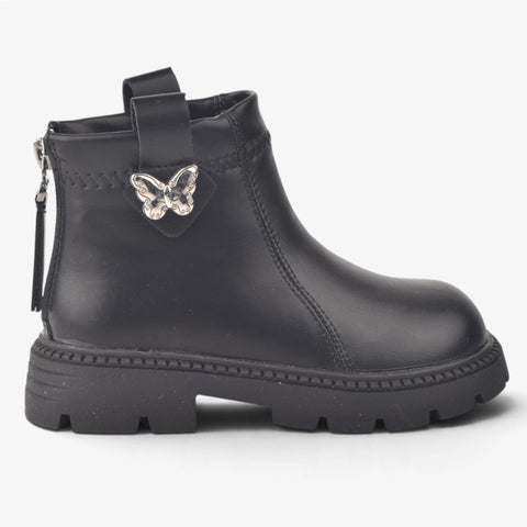 Girls Black Long Boots KDJ589