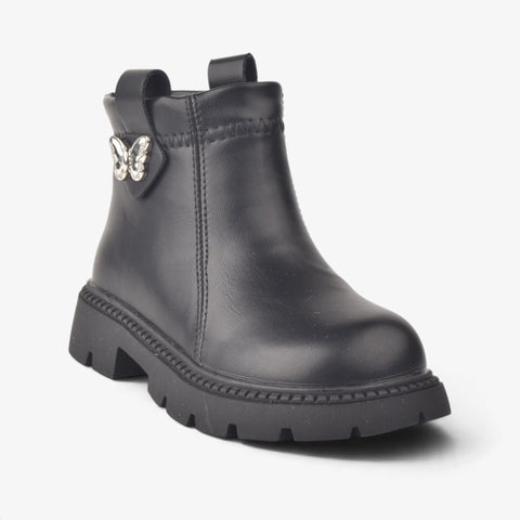 Girls Black Long Boots KDJ589