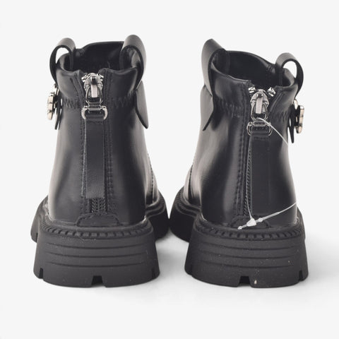 Girls Black Long Boots KDJ589
