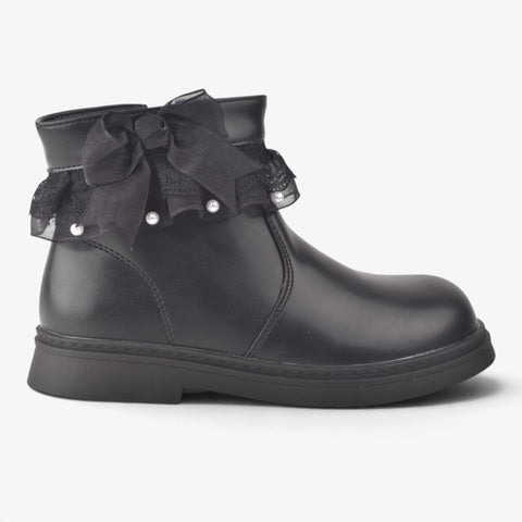 Girls Black Long Boots KDJ600