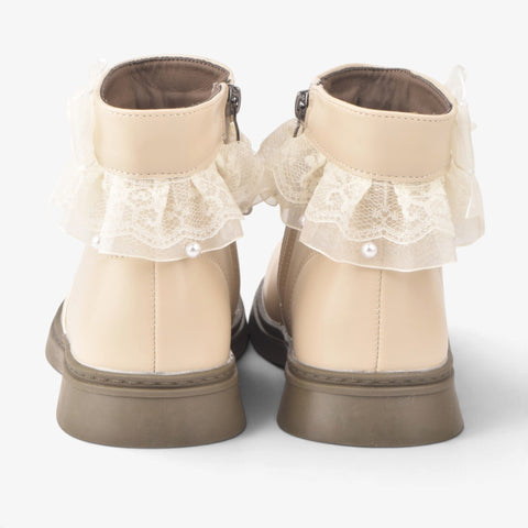 Girls Beige Long Boots KDJ600