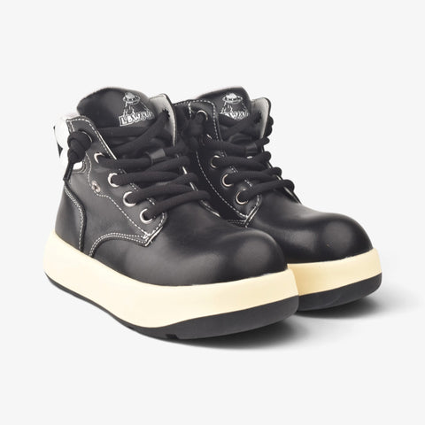Boys Black  Long Boots KDJ598
