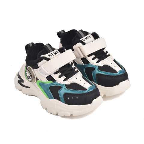Boys Black LED Light Sneakers KD708