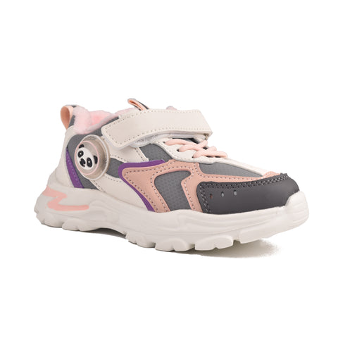 Girls Pink LED Light Casual Jogger KD708