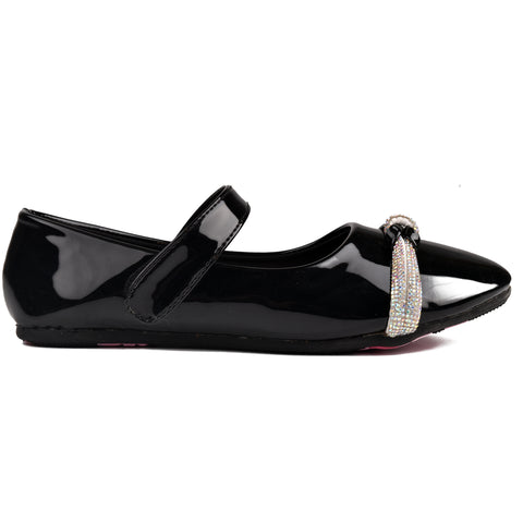 Girls Black Casual Pumps KD812