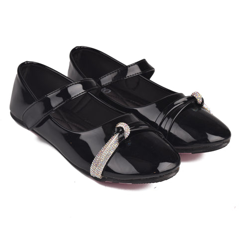 Girls Black Casual Pumps KD812