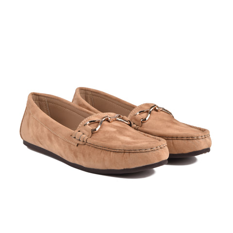 Beige Suede Women Pumps WN1223
