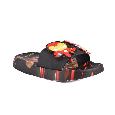 Boys Black Casual Slippers KD101