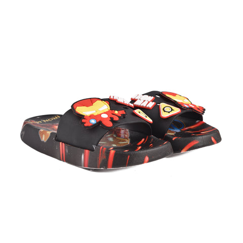 Boys Black Casual Slippers KD101