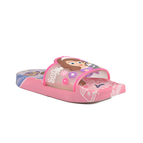 Girls Shocking Pink Casual Slippers KD103