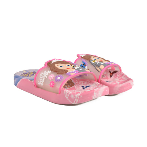 Girls Shocking Pink Casual Slippers KD103