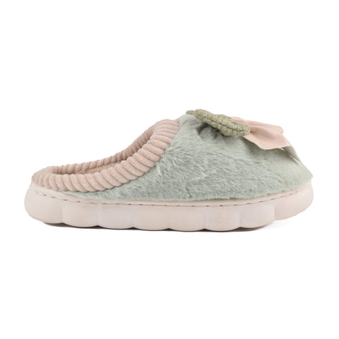 Women Green Fur Slides KD998