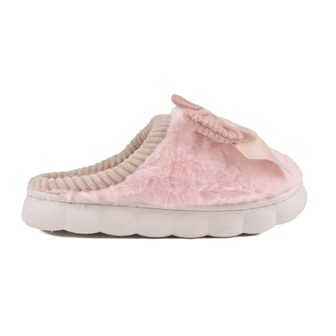 Women Pink Fur Slides KD998