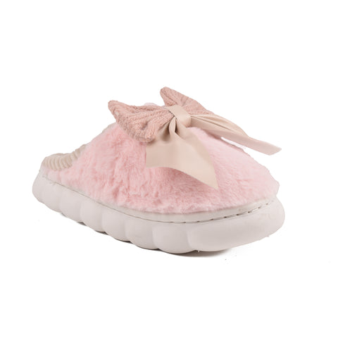 Women Pink Fur Slides KD998