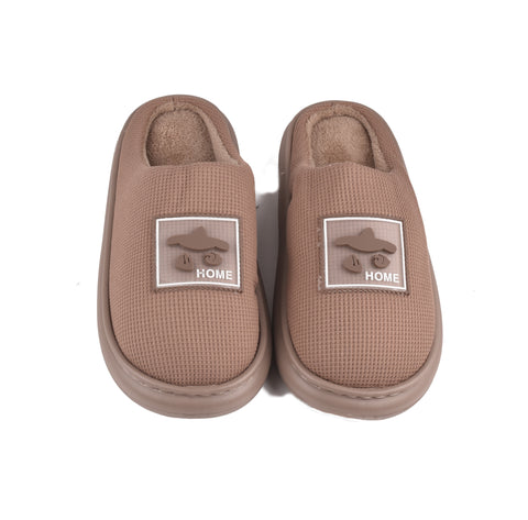 Women Brown Fur Slides KD8697