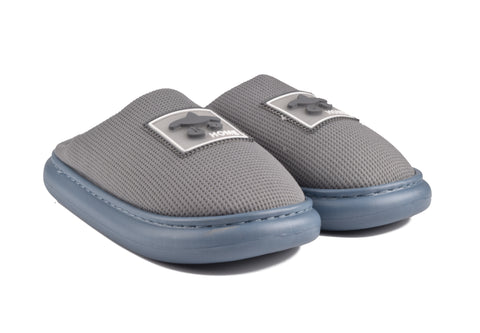 Women Blue Fur Slides KD8697