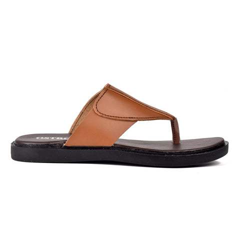 Boys Mustard Leather Slippers KD137