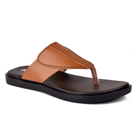 Boys Mustard Leather Slippers KD137