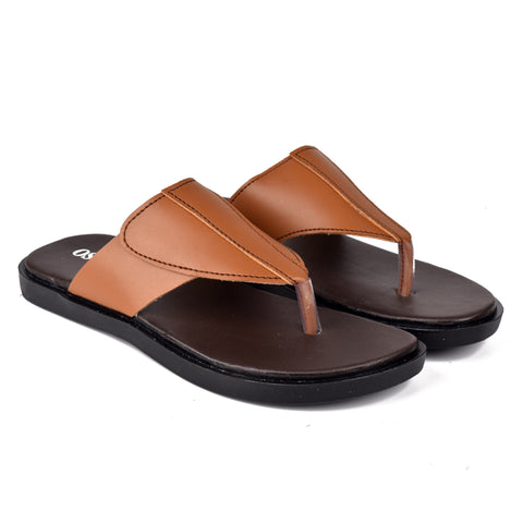Boys Mustard Leather Slippers KD137
