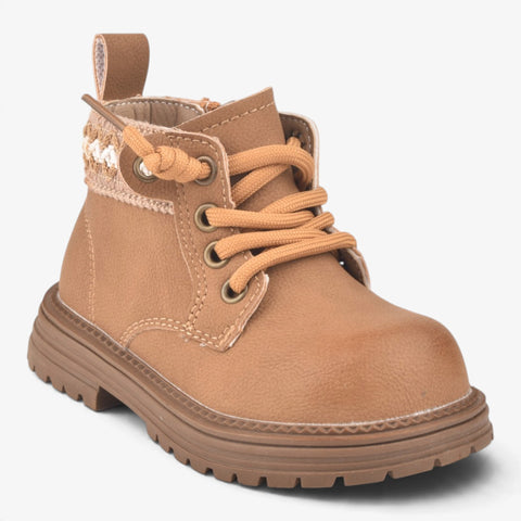 Girls Camel Long Boots KDJ524