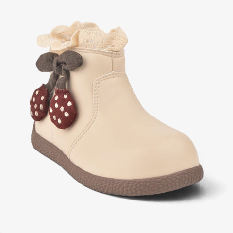 Girls Beige Long Boots KDJ532