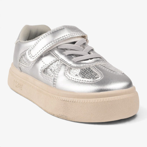 Girls Silver Fancy Sneakers KDJ537