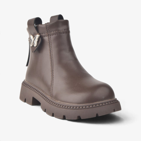Girls Brown Long Boots KDJ589