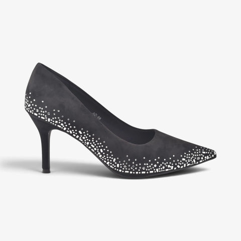 Women Black Fancy Court Shoes WM1308