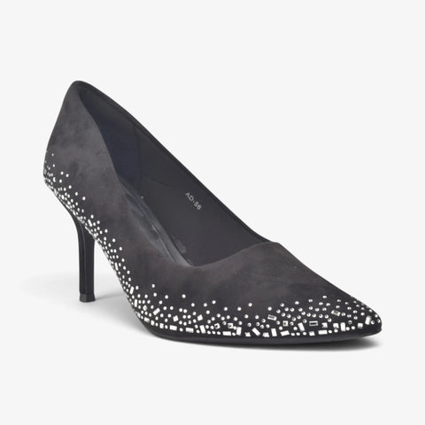 Women Black Fancy Court Shoes WM1308