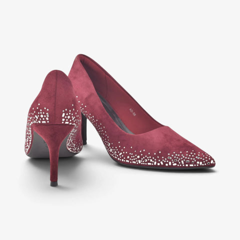 Women Maroon Fancy Court Shoes WM1308