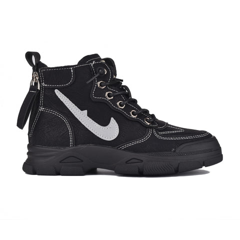 Boys Black Long Boots KD210