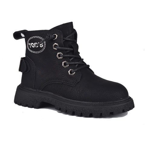 Boys Black Long Boots KD211