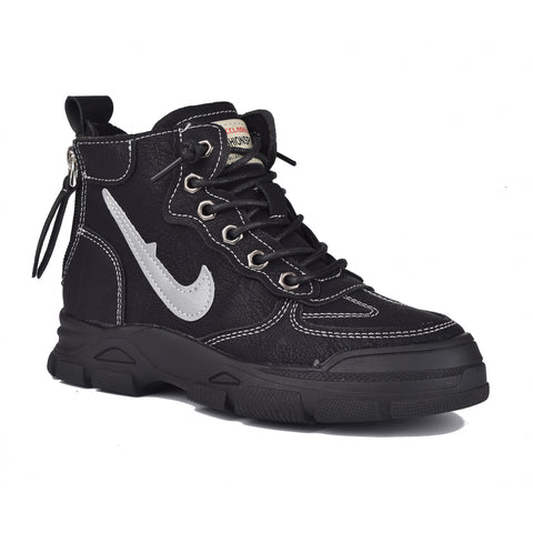 Boys Black Long Boots KD210