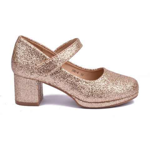 Girls Golden Fancy Heals KD1073