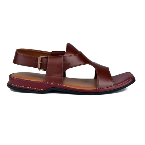 Burgundy Panjedar Chappal